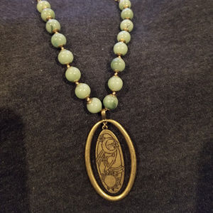 Jade/Copper Galaxy Outer Space Choker Necklace